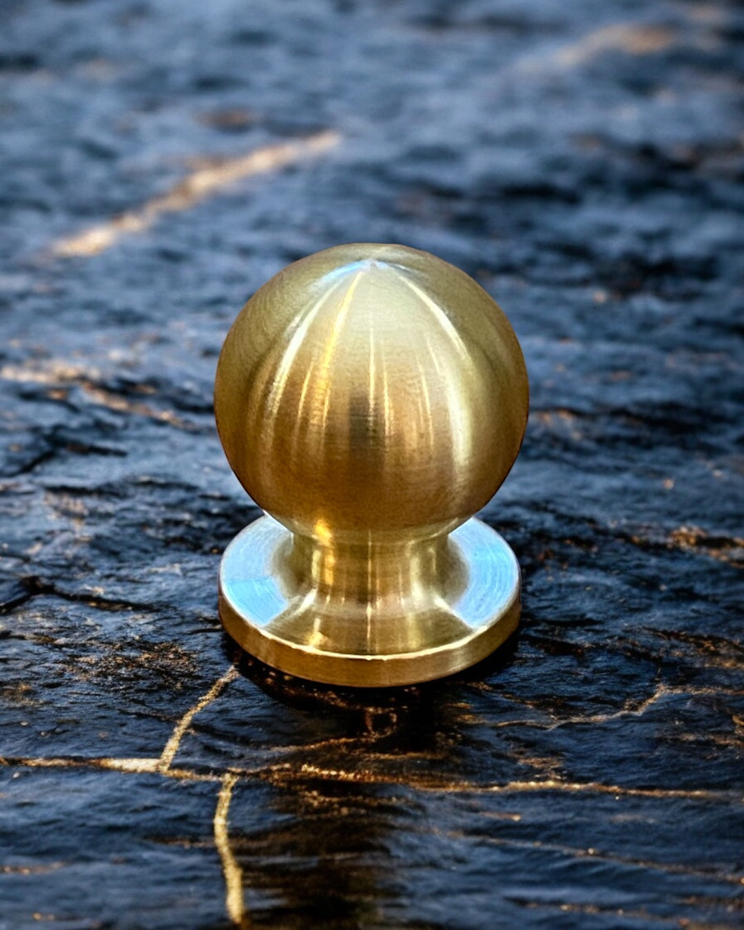 satin brass ball knob