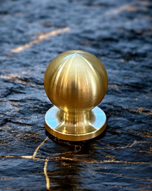satin brass ball knob
